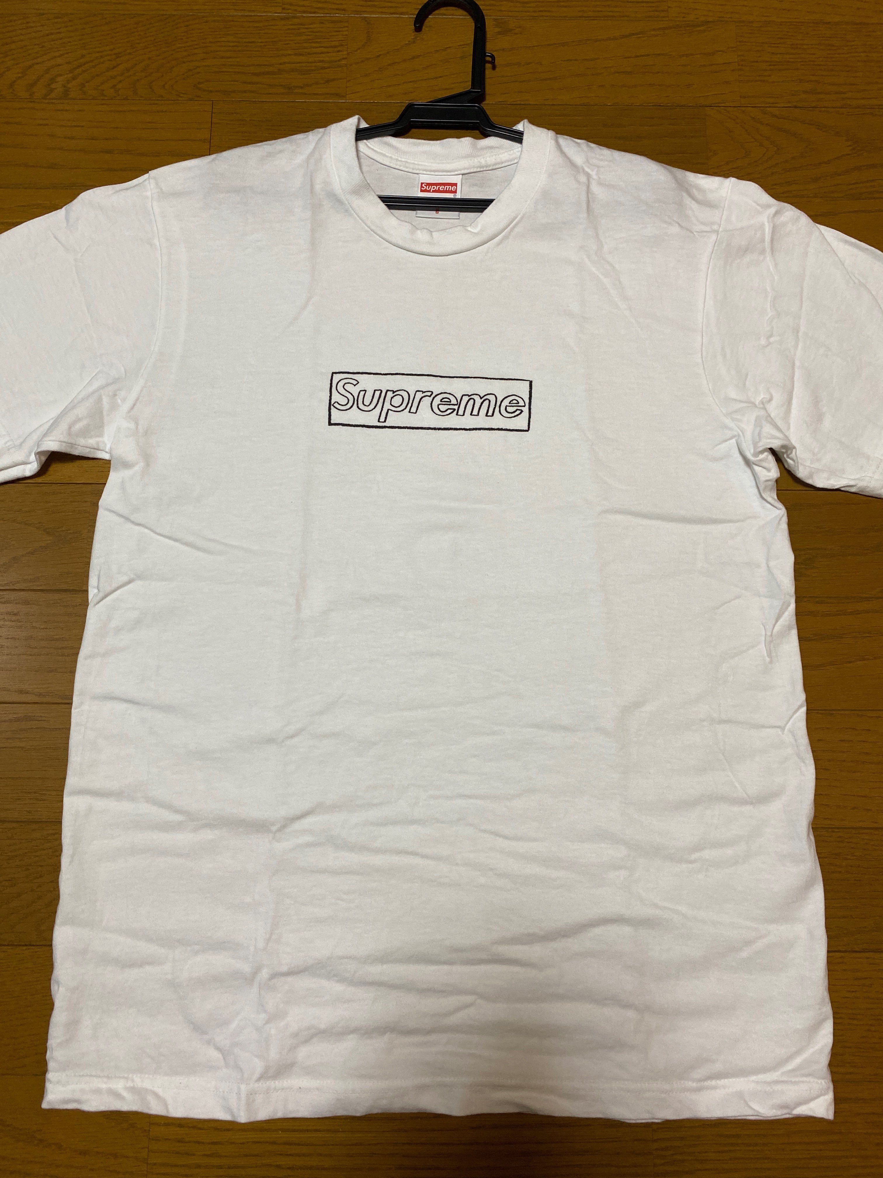 Supreme KAWS Chalk Logo Tee "White"