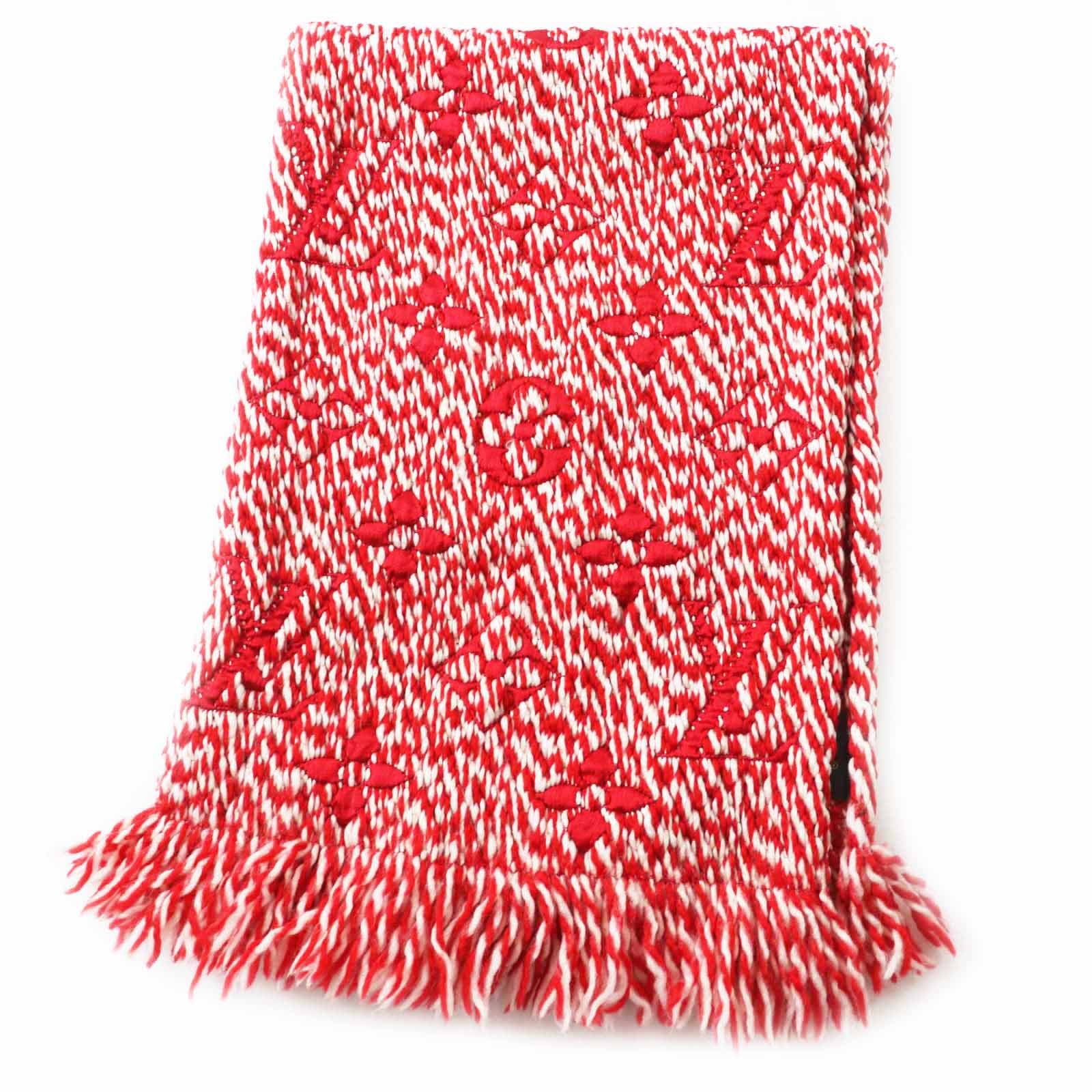 Louis Vuitton Logomania Scarf "Red/White"