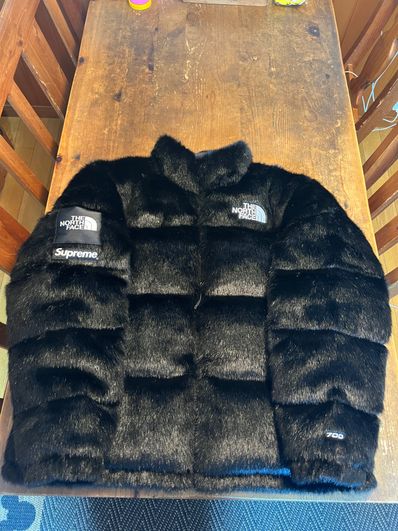 Supreme x The North Face Faux Fur Nuptse Jacket "Black"