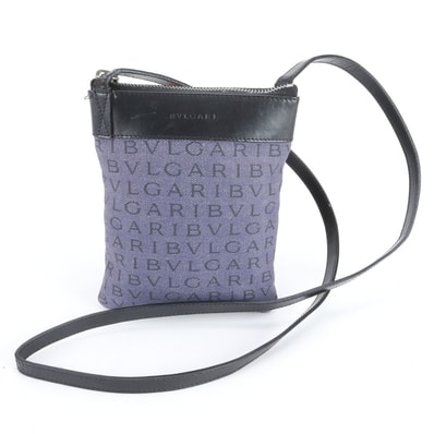 ブルガリ ロゴマニアデニム クロスボディショルダーバッグ