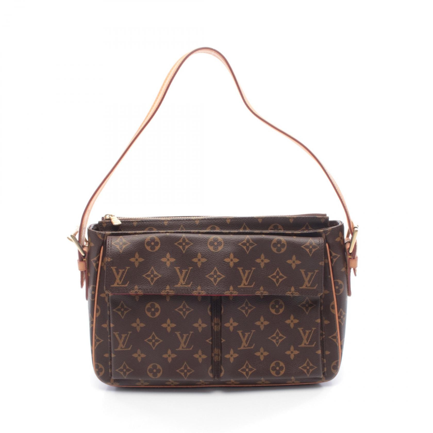 ルイ・ヴィトン LOUIS VUITTON ヴィバシテGM ショルダーバッグ バッグ PVCコーティングキャンバス レザー モノグラム レディース ブラウン系 M51163 【中古】