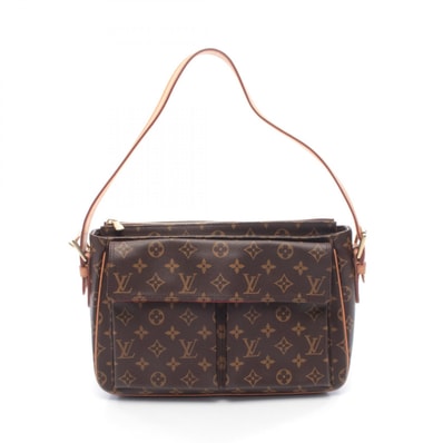 ルイ・ヴィトン LOUIS VUITTON ヴィバシテGM ショルダーバッグ バッグ PVCコーティングキャンバス レザー モノグラム レディース ブラウン系 M51163 【中古】
