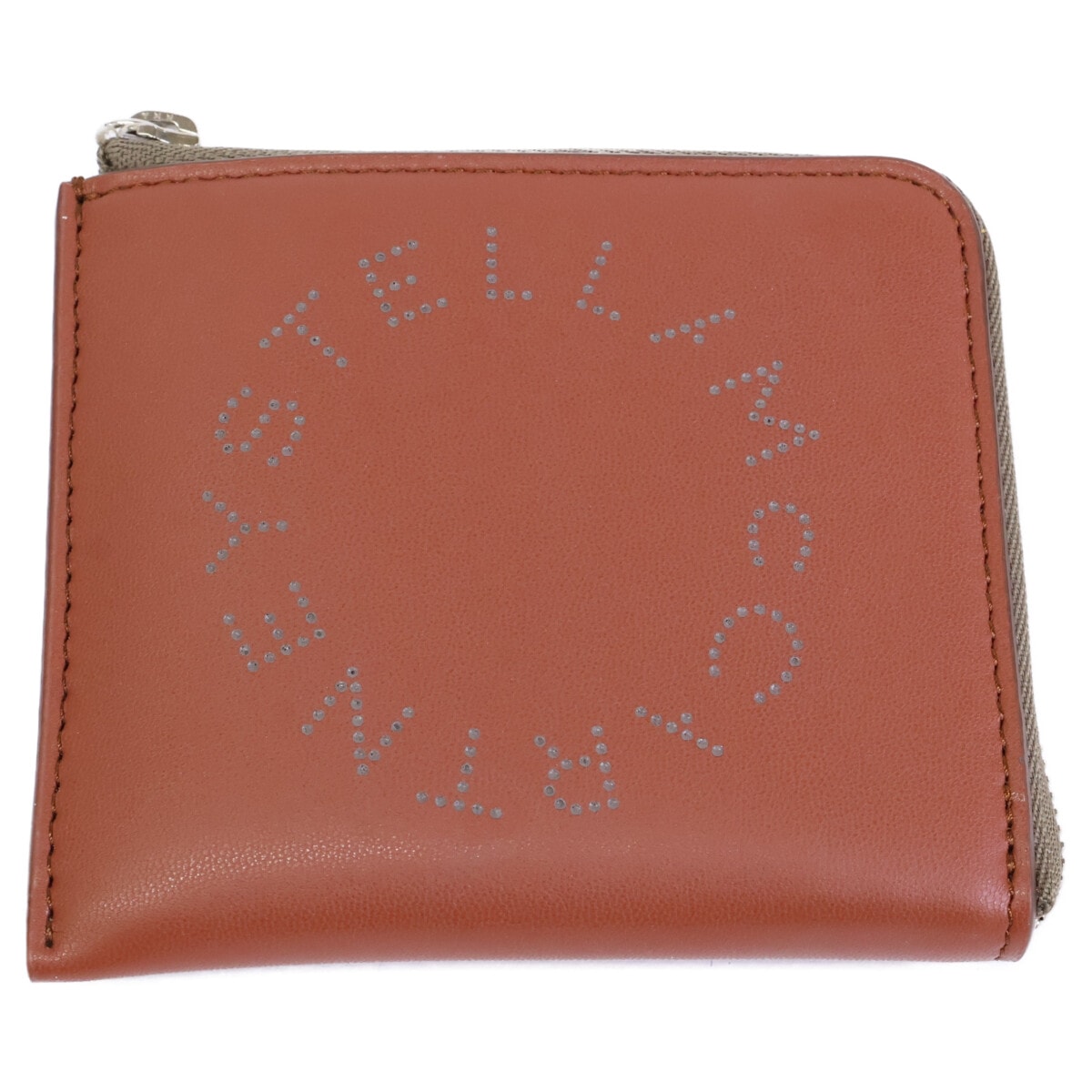 ステラマッカートニー 【美品】700253 W8856 2504 CARD HOLDER BICOLOR ECO ALTER MAT L字ファスナー コンパクトウォレット