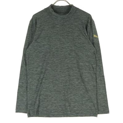 美品 PUMA プーマ ワンポイントロゴ 長袖 Tシャツ M グレー ロンT