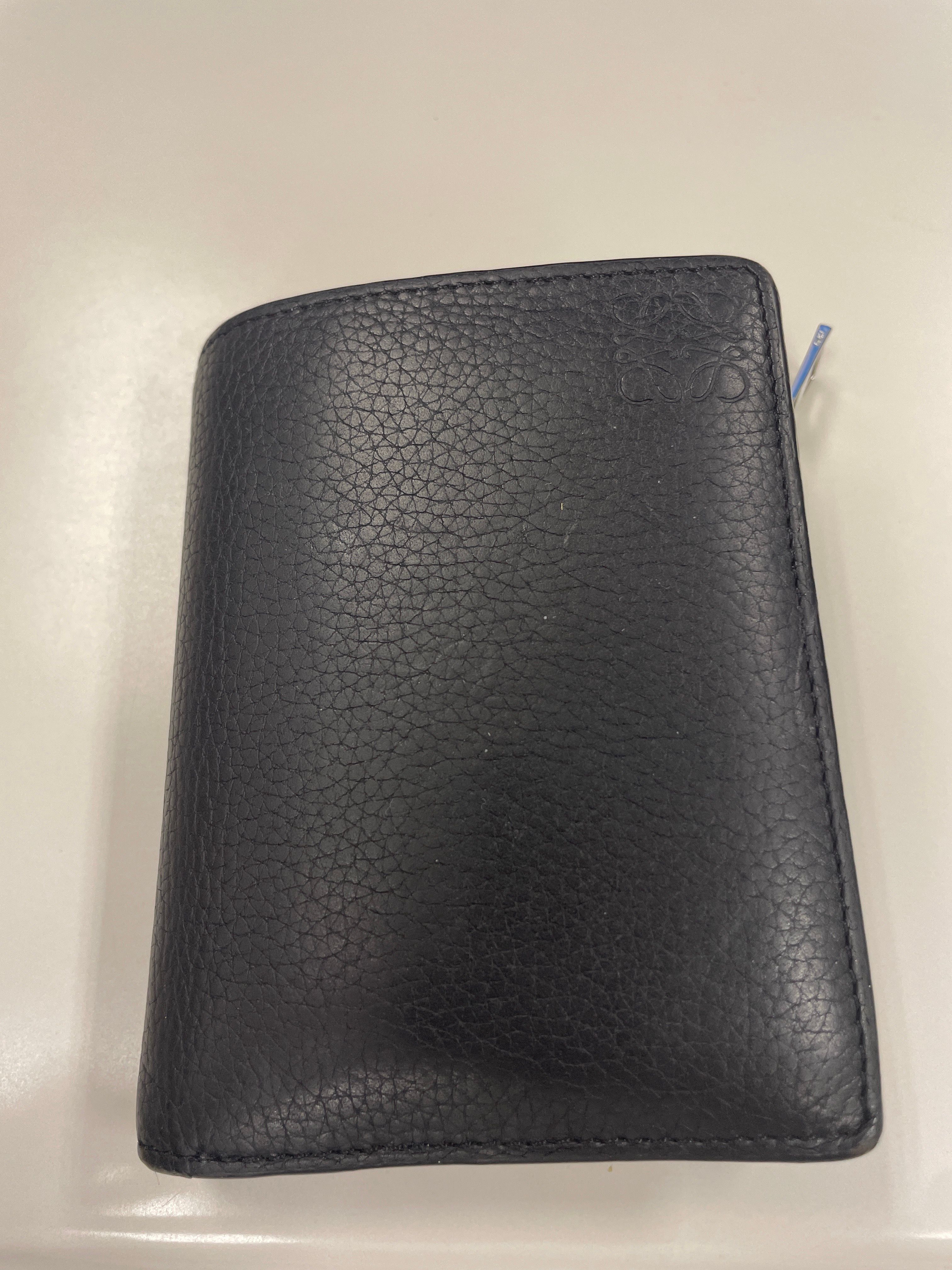 LOEWE Compact Wallet In Soft Grained Calfskin "Anthracite"