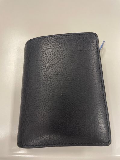 LOEWE Compact Wallet In Soft Grained Calfskin "Anthracite"