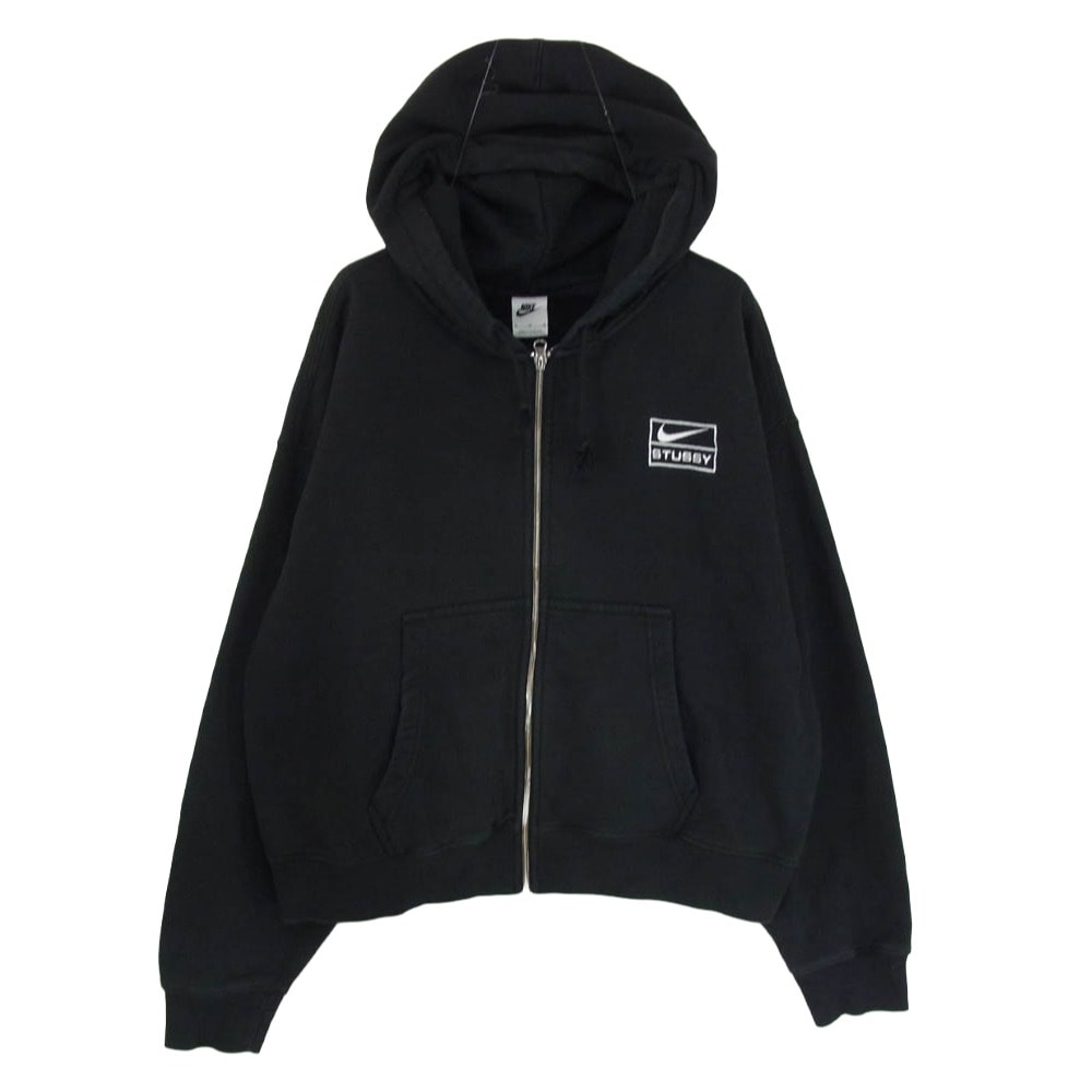 NIKE ナイキ パーカー 24AW FJ9175-010 x STUSSY Stone Washed Fleece Zip Hoodie ステューシー ストーン ウォッシュ フリース ジップ フーディー パーカー ブラック系 M【中古】