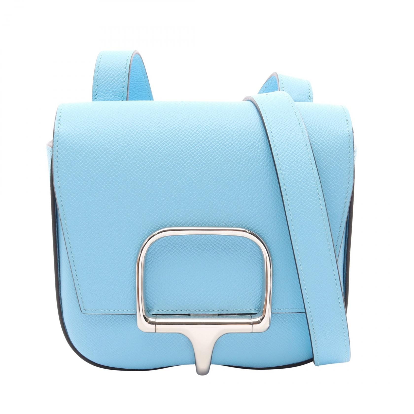 エルメス HERMES デッラ カヴァッレリア ミニ ショルダーバッグ バッグ ヴォーエプソン ヴォーエプソン B刻印(2023年製造) レディース ブルー系 【中古】