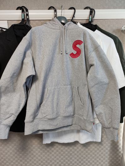 Supreme S Logo Hooded Sweatshirt "Heather Grey" (20FW)