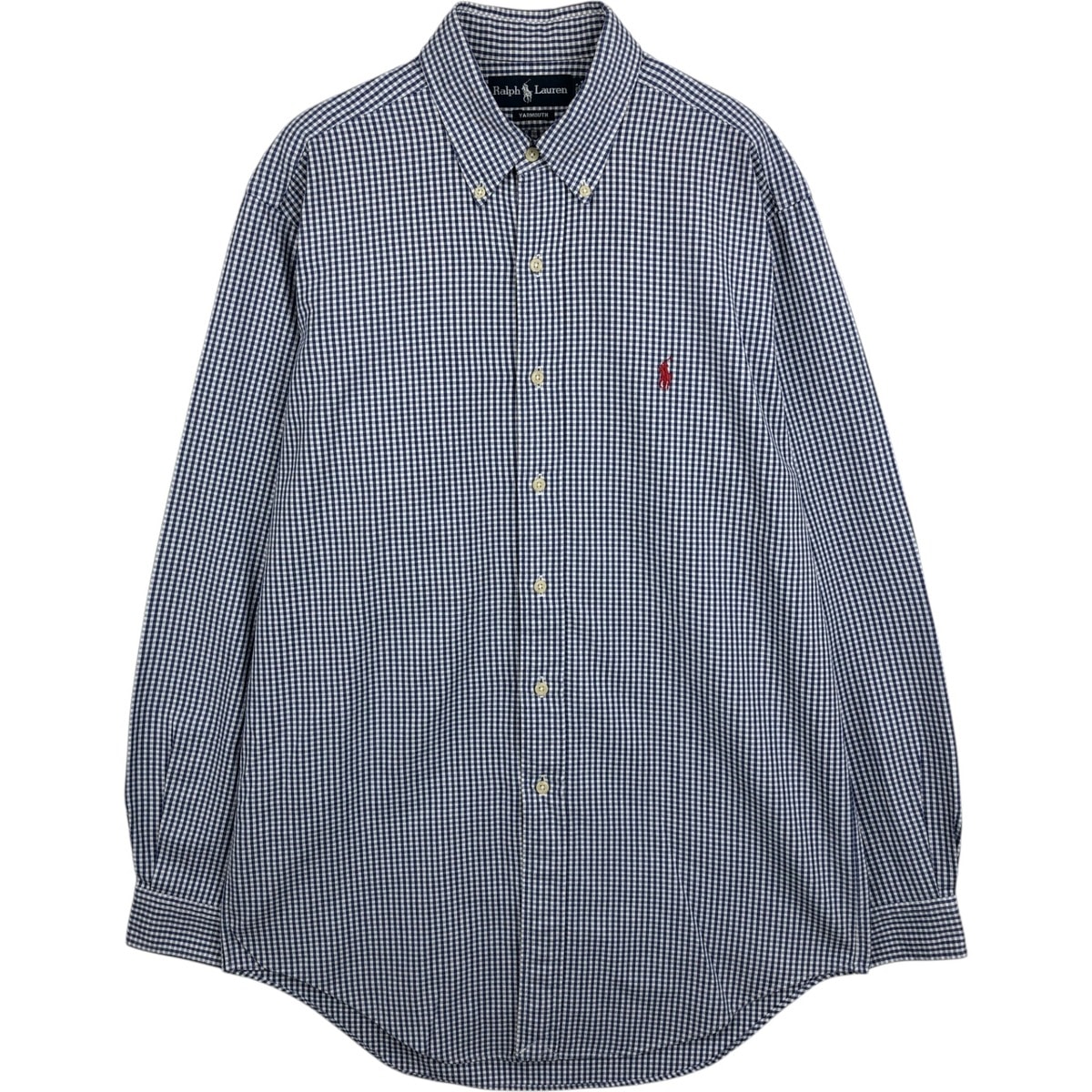 古着 ラルフローレン Ralph Lauren YARMOUTH ギンガムチェック 長袖 ボタンダウンチェックシャツ メンズM相当/eaa628991