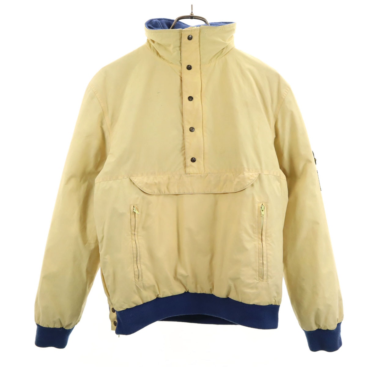 MONCLER モンクレール 80s アシックス ヴィンテージ ハイブリッド ダウンジャケット S イエロー プルオーバー アノラック