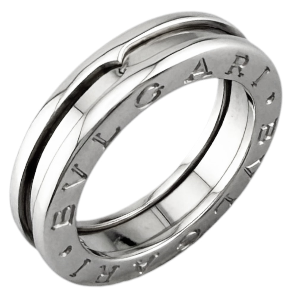 ブルガリ B-zero.1 1バンド リング 指輪 8号 18金 K18ホワイトゴールド レディース BVLGARI  中古