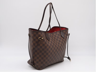 LOUIS VUITTON ルイ・ヴィトン ダミエ ネヴァーフルMM N51105 ハンドバッグ ブラウン コーティングキャンバス レザー レディース