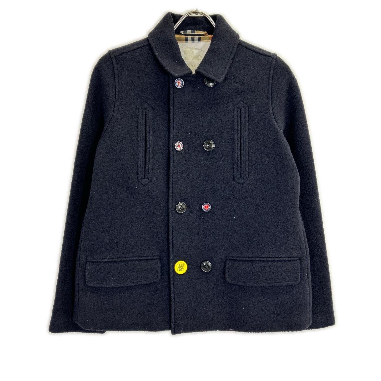 バーバリー 【CHILDREN】8000959 ネイビー Painted button wool Pcoat 160