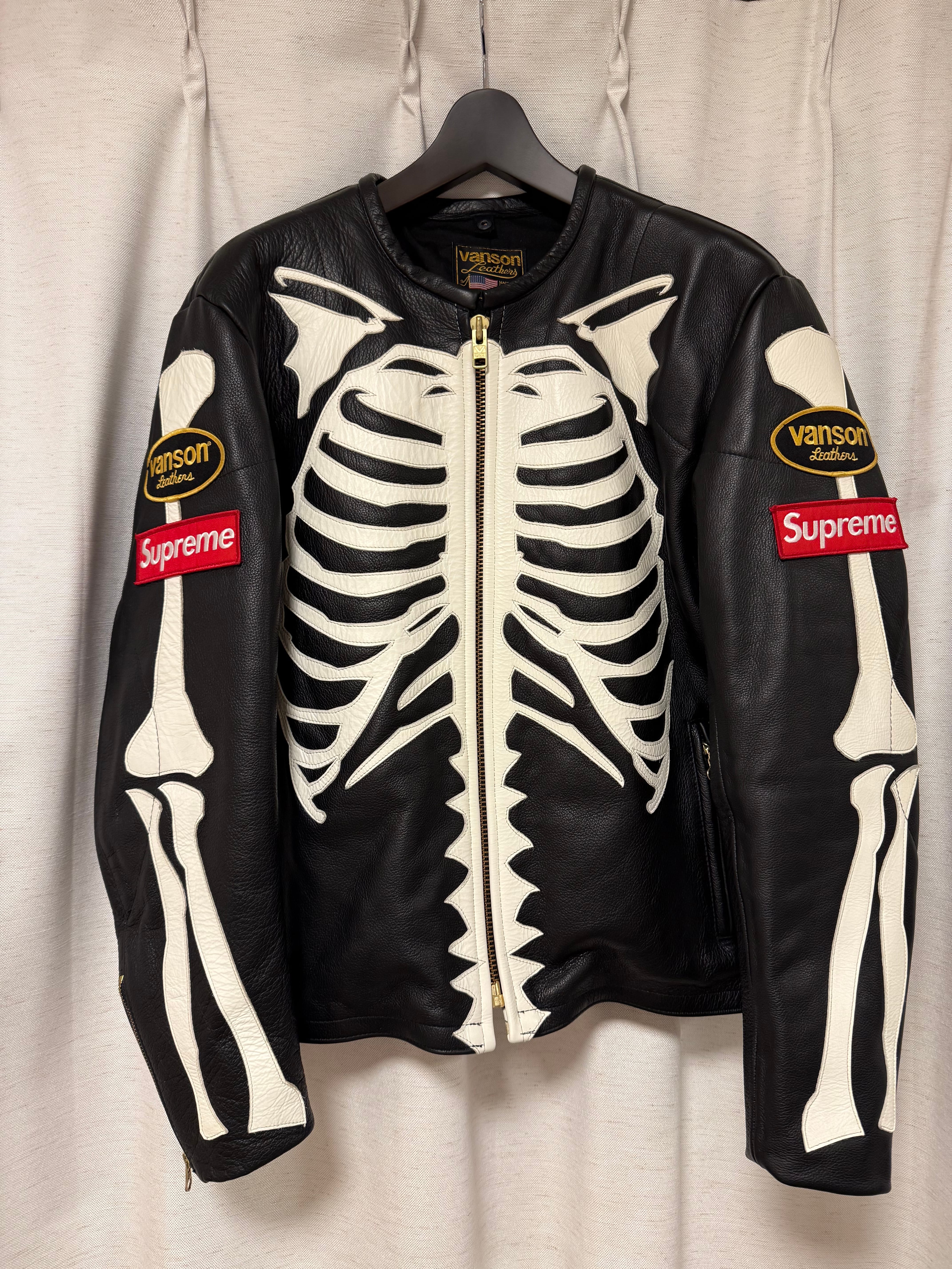 Supreme / Vanson® Leather Bones Jacket "Black"