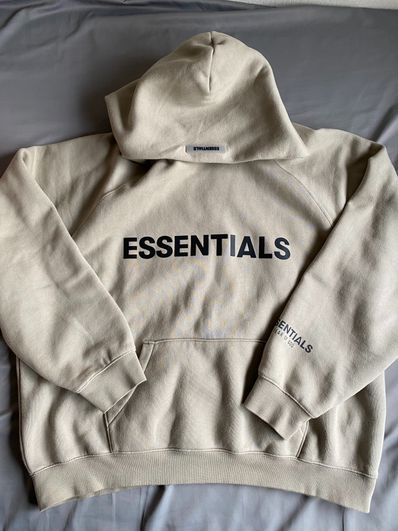 FEAR OF GOD ESSENTIALS 3D Silicon Applique Pullover Hoodie "Olive"