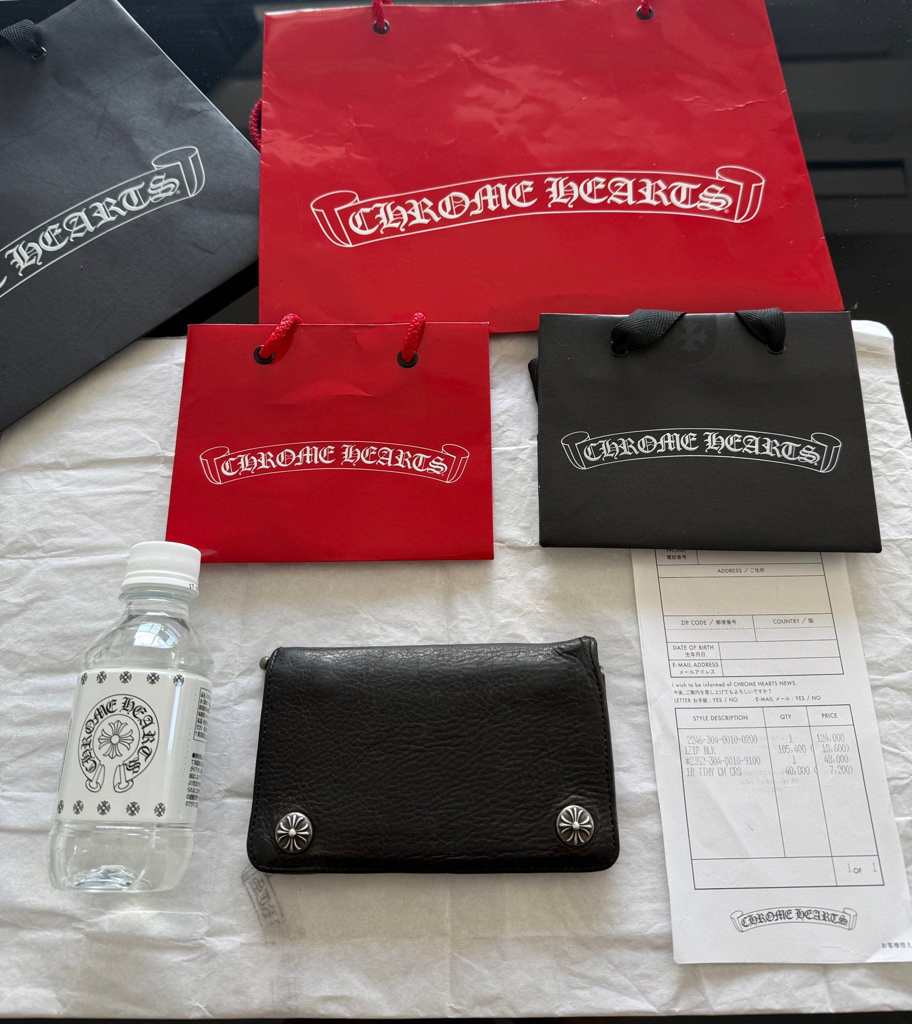 美品!値下げ交渉可能 / 正規品!CHROME HEARTS クロムハーツ ワンジップ 1ZIP ウォレット 財布