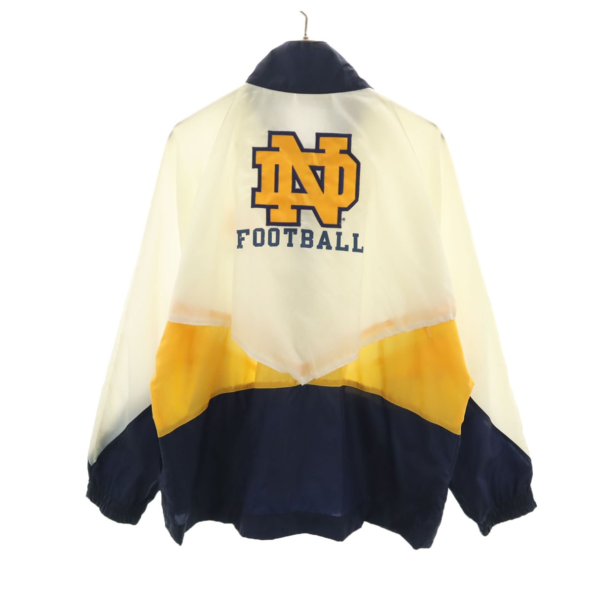 Reebok リーボック 90s オールド ノートルダム ファイティングアイリッシュ ナイロンジャケット M アイボリー フットボール