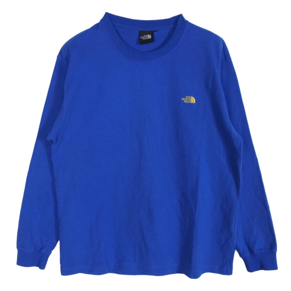 THE NORTH FACE ノースフェイス Tシャツ NT32443 Nuptse Cotton Tee ロングスリーブ ヌプシ コットン 長袖 Tシャツ カットソー ブルー系 L【中古】