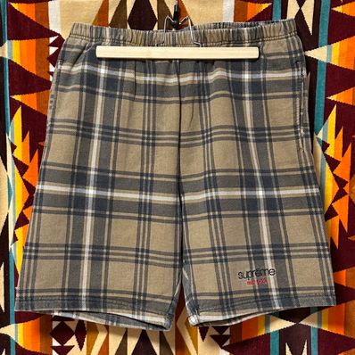 Supreme Plaid Sweatshort "Brown"