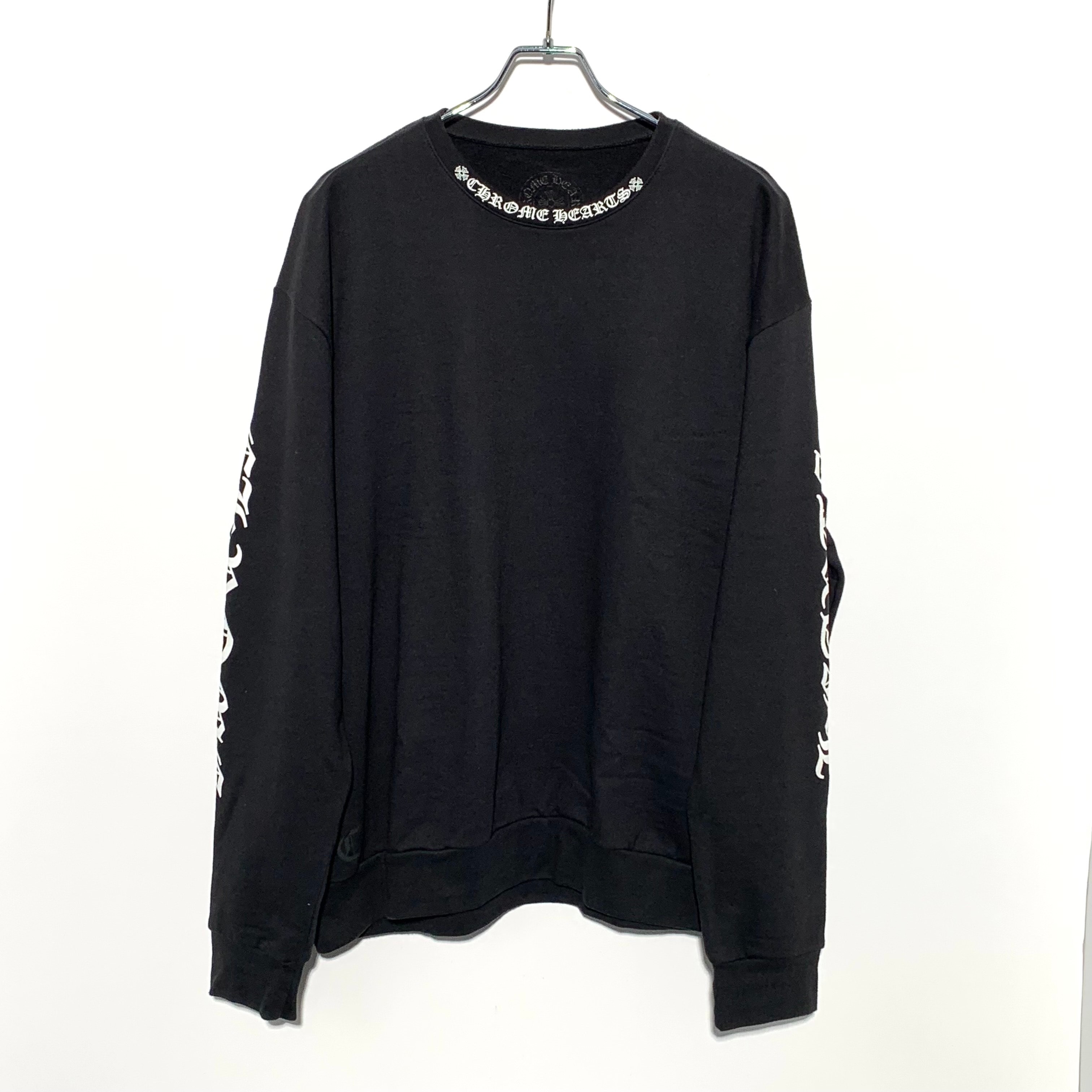 Chrome Hearts Neck Logo Crew Sweat "Black"