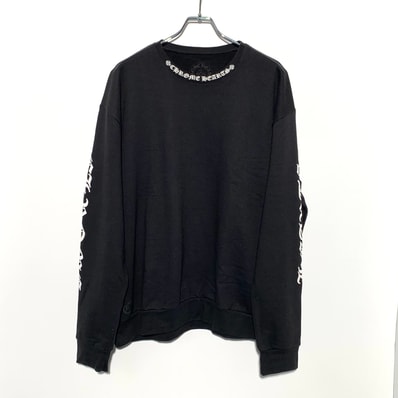 Chrome Hearts Neck Logo Crew Sweat "Black"