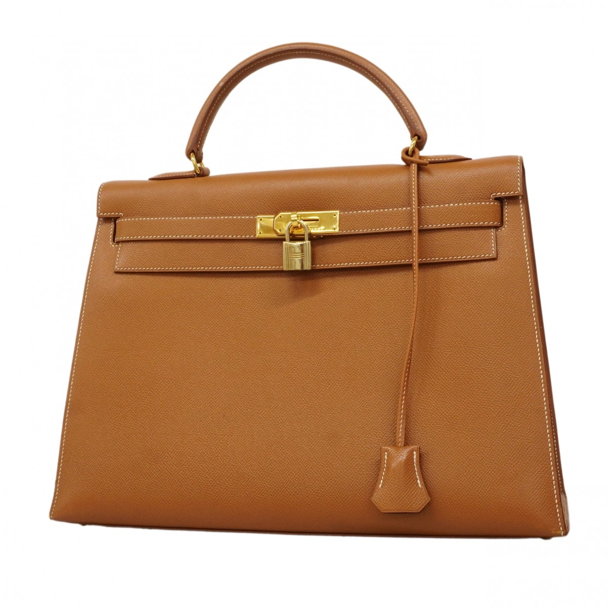 【6da0013】エルメス ハンドバッグ ケリー35 クシュベル ゴールド ゴールド金具 □A刻印【中古】レディース