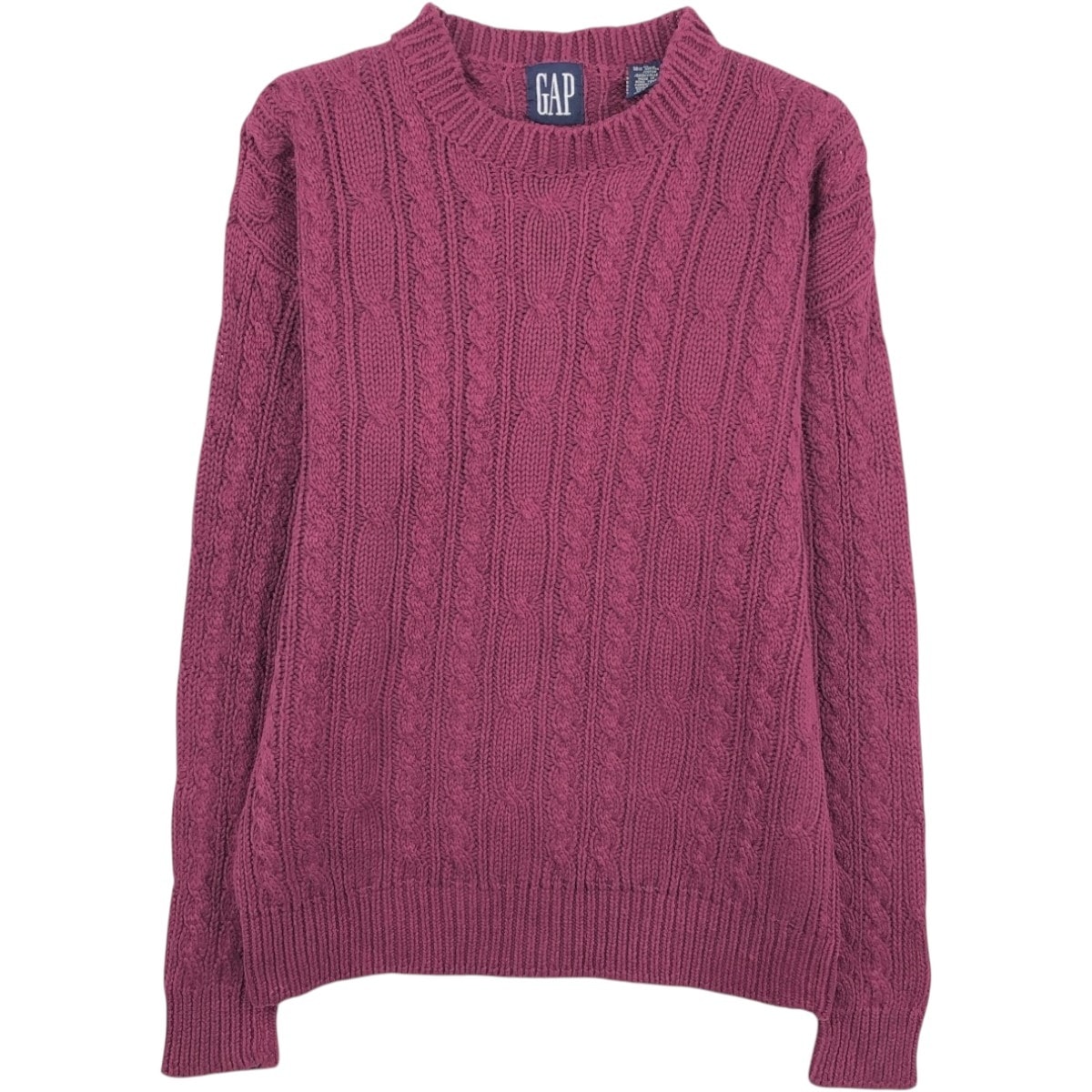 古着 90年代 ギャップ GAP オールドギャップ ケーブル編み コットン×ラミーニットセーター メンズM相当 ヴィンテージ/eaa654477