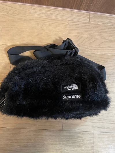 Supreme x The North Face Faux Fur Waist Bag "Black" NM82093I / NF0A5G87