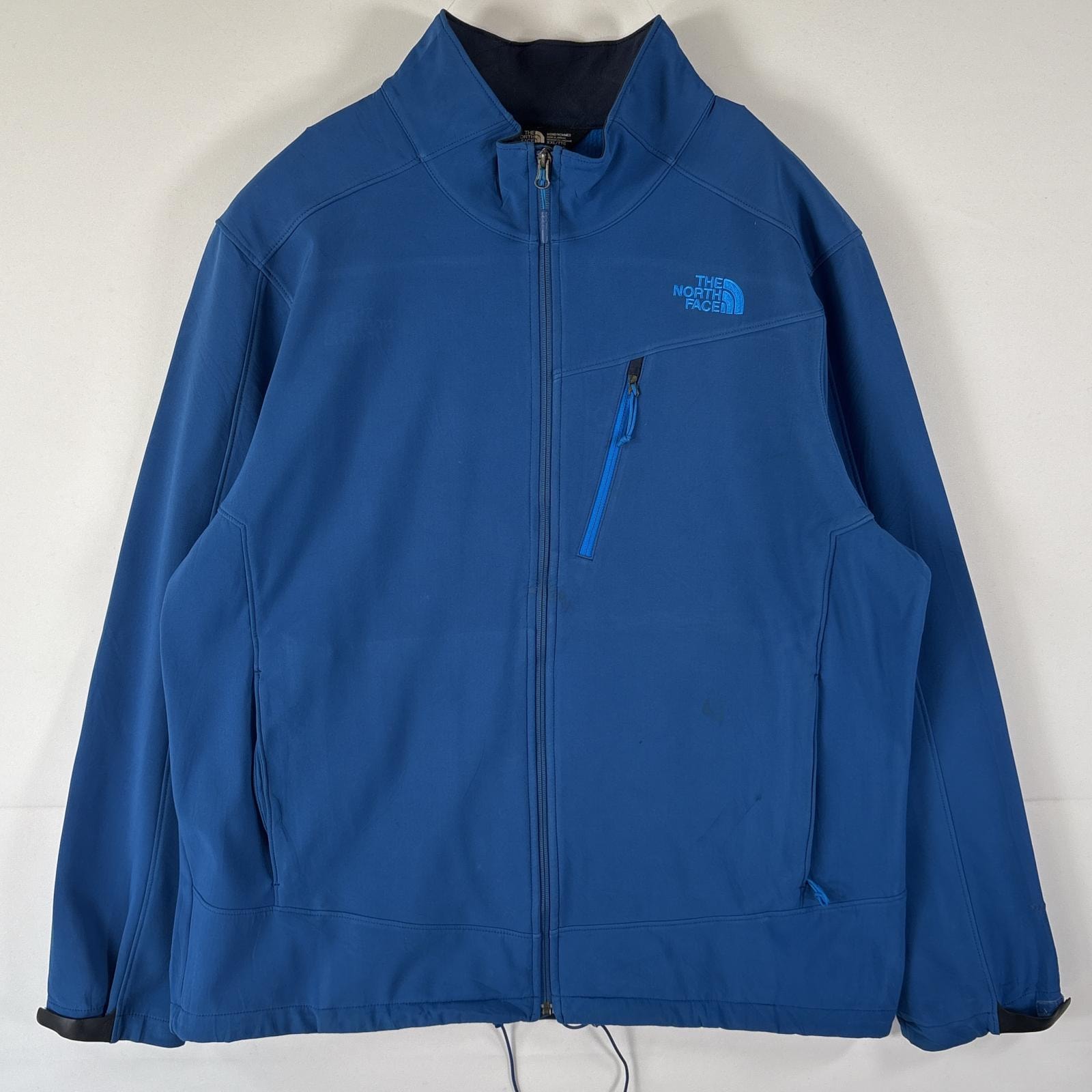 古着 ザ・ノースフェイス THE NORTH FACE シェルジャケット フルジップ フリース アウトドア 大きいサイズ 14041 ブルー メンズ