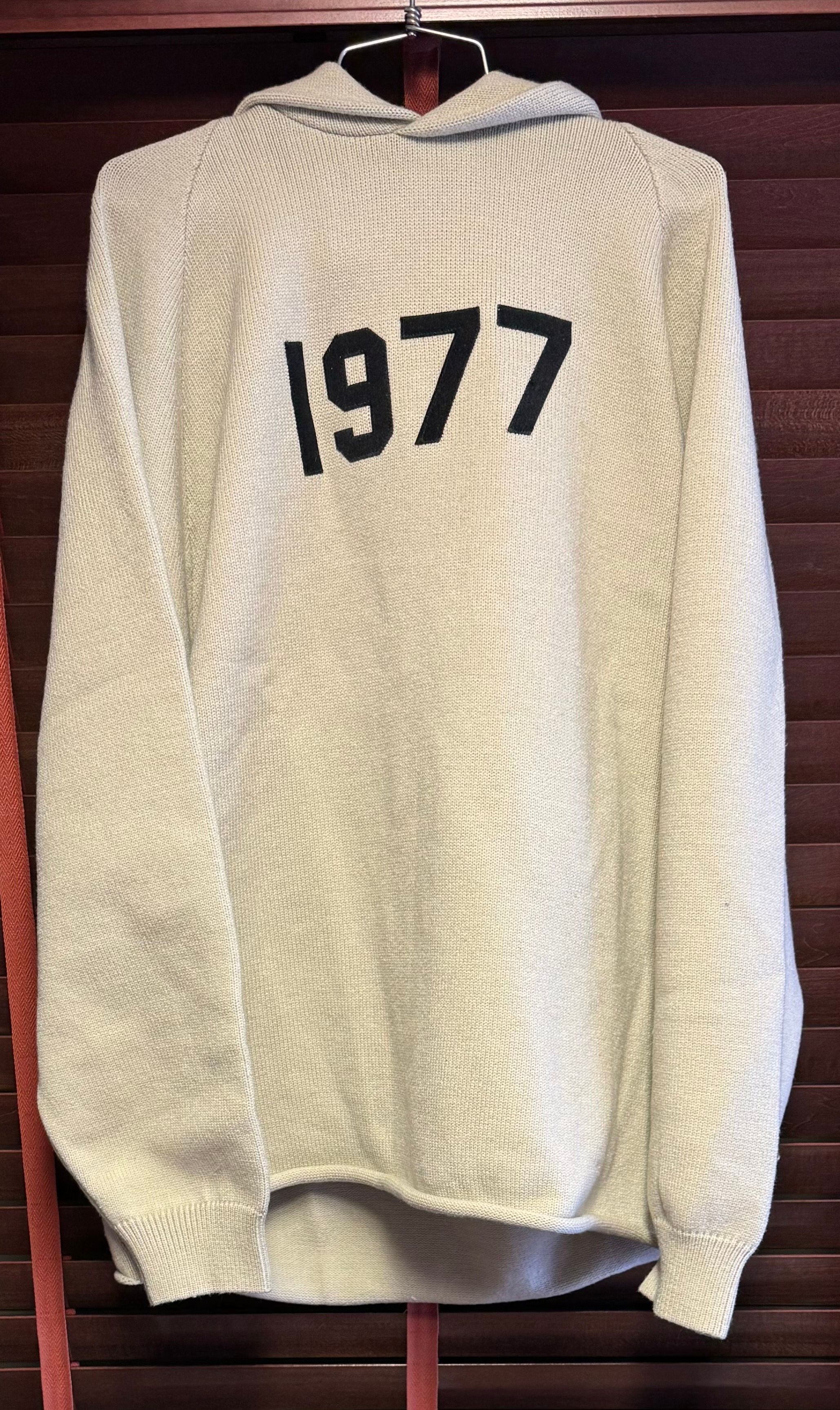 FEAR OF GOD ESSENTIALS 1977 KNIT HOODIE "Wheat"/"Nat"