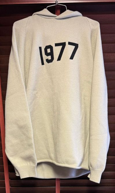 FEAR OF GOD ESSENTIALS 1977 KNIT HOODIE "Wheat"/"Nat"