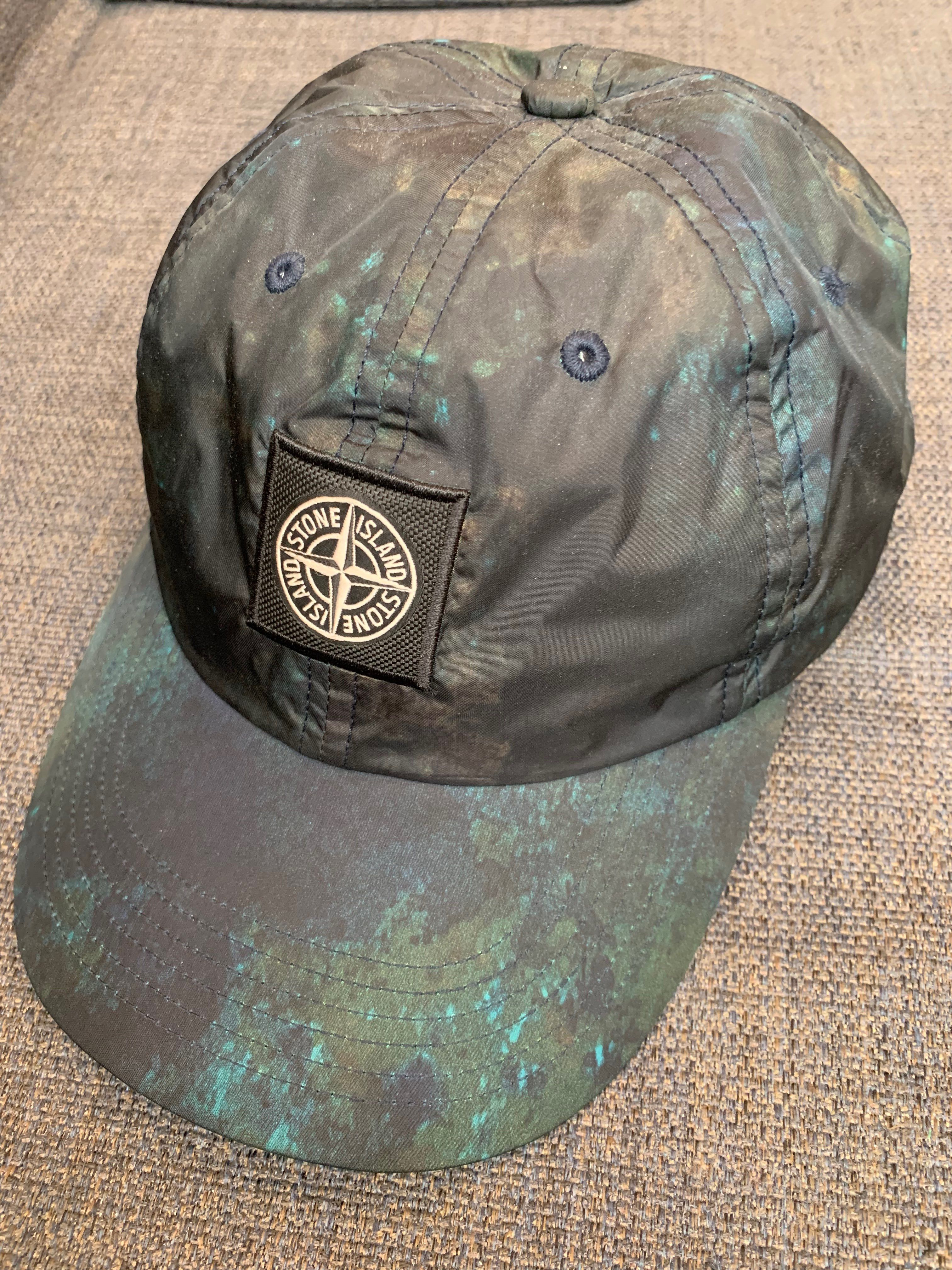 Supreme / Stone Island Painted Camo Nylon 6-Panel "Dark Teal"