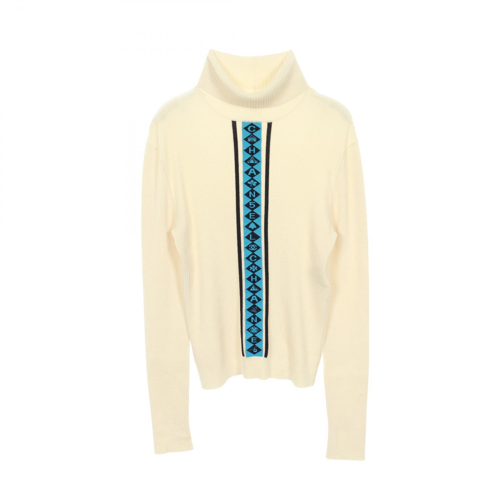 シャネル CHANEL ニット 衣料品 トップス ウール レディース ホワイト系 / ブルー系 P62182K47563 【中古】