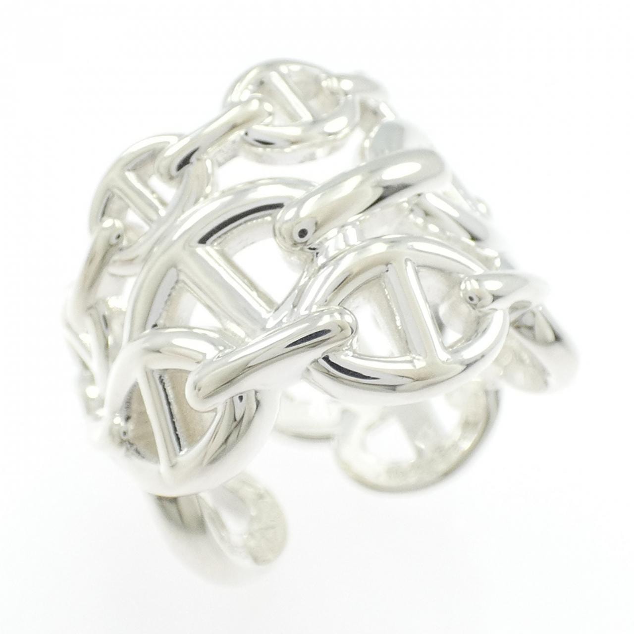 Hermes Chaine D'ancre Enchainee Ring GM Large Model "Silver"