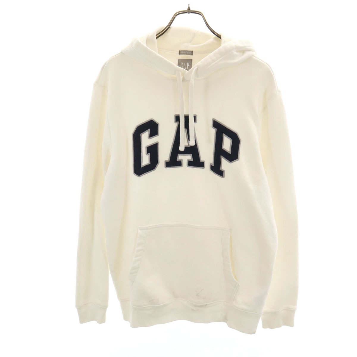 GAP ギャップ 長袖 スウェットパーカー M ホワイト 裏起毛