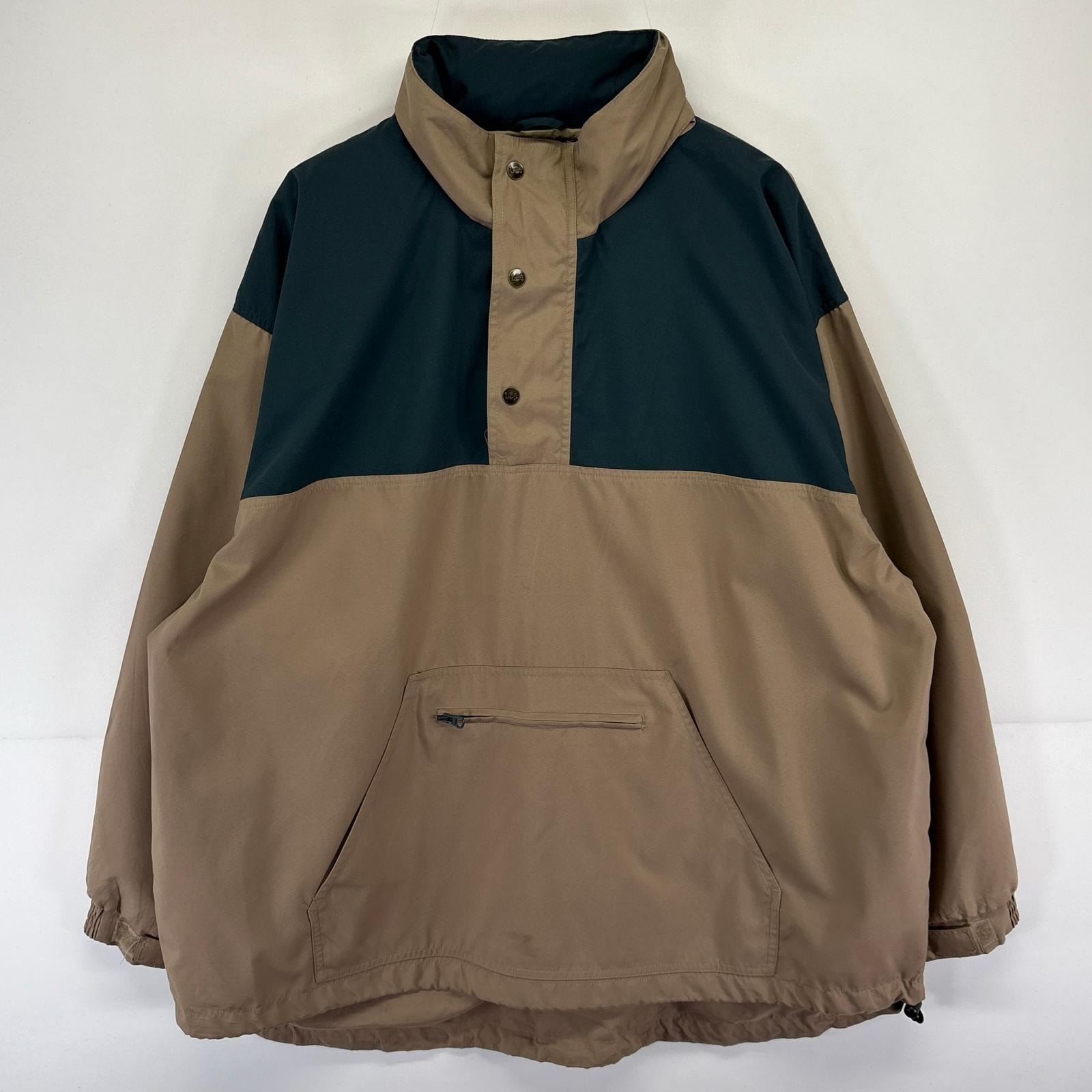 古着 90's/90年代 リー Lee ジャケット アノラックJKT ハーフジップ プルオーバー 大きいサイズ 2XL  ベージュ系 メンズ
