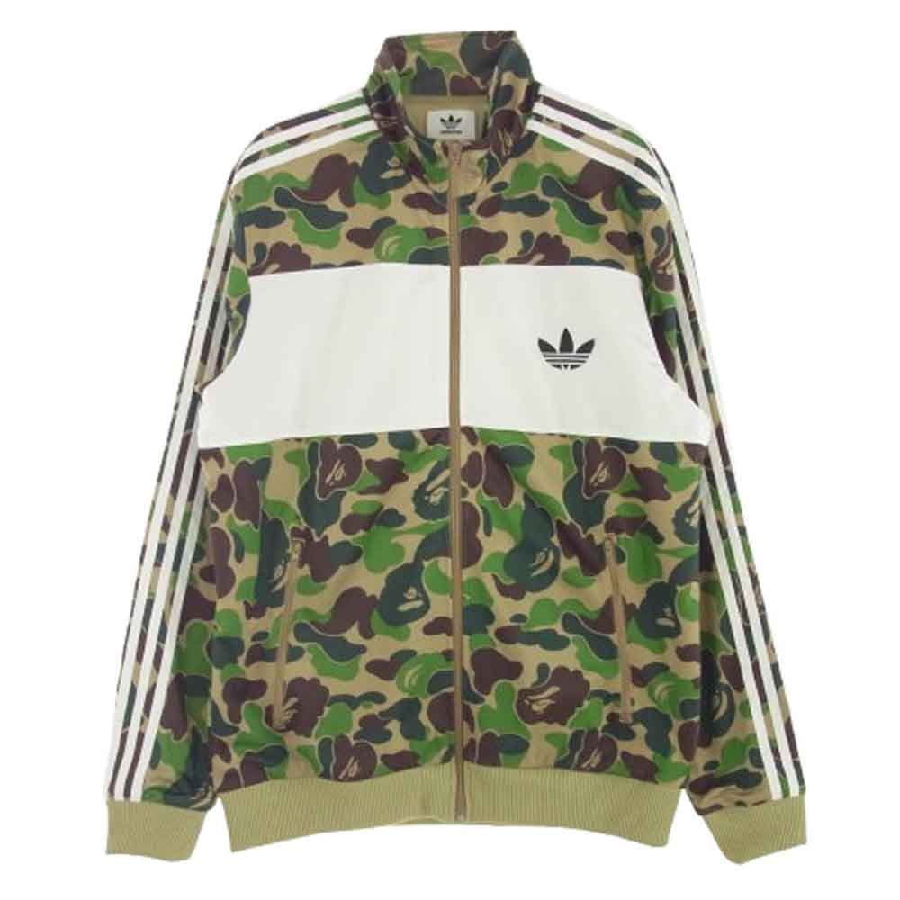A BATHING APE アベイシングエイプ ジャケット BK4569 × adidas アディダス Track Jacket カムフラージュ トラックジャケット マルチカラー系 X0【中古】