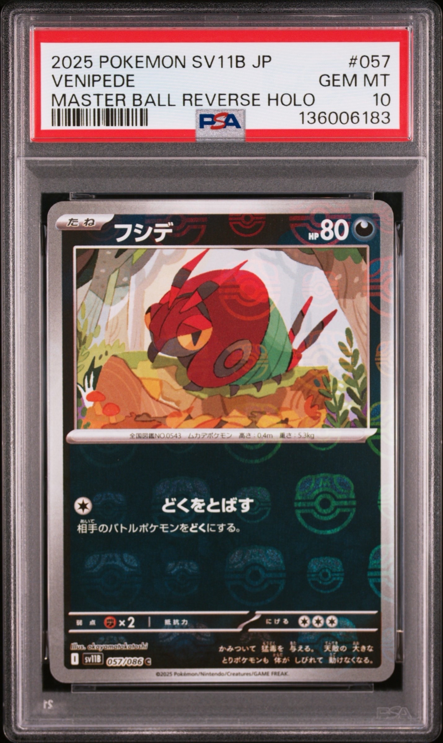 フシデ C :マスターボールミラー [SV11B 057/086](拡張パック「ブラックボルト」)