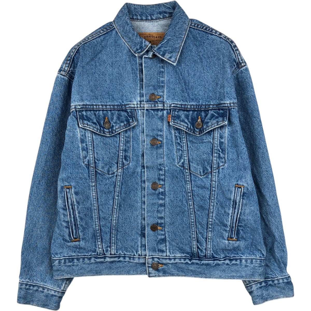 古着 90年代 リーバイス Levi's 57510-0214 オレンジタブ デニムジャケット Gジャン USA製 メンズS相当 ヴィンテージ/eaa634701