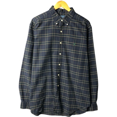 古着 ラルフローレン Ralph Lauren CLASSIC FIT 長袖 コットンチェックシャツ メンズXL相当/eaa570158