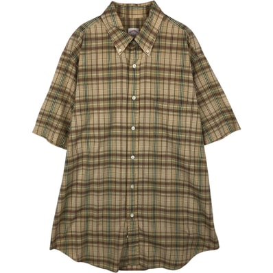 古着 ブルックスブラザーズ Brooks Brothers Est.1818 半袖 ボタンダウン チェックシャツ メンズL相当/eaa477676