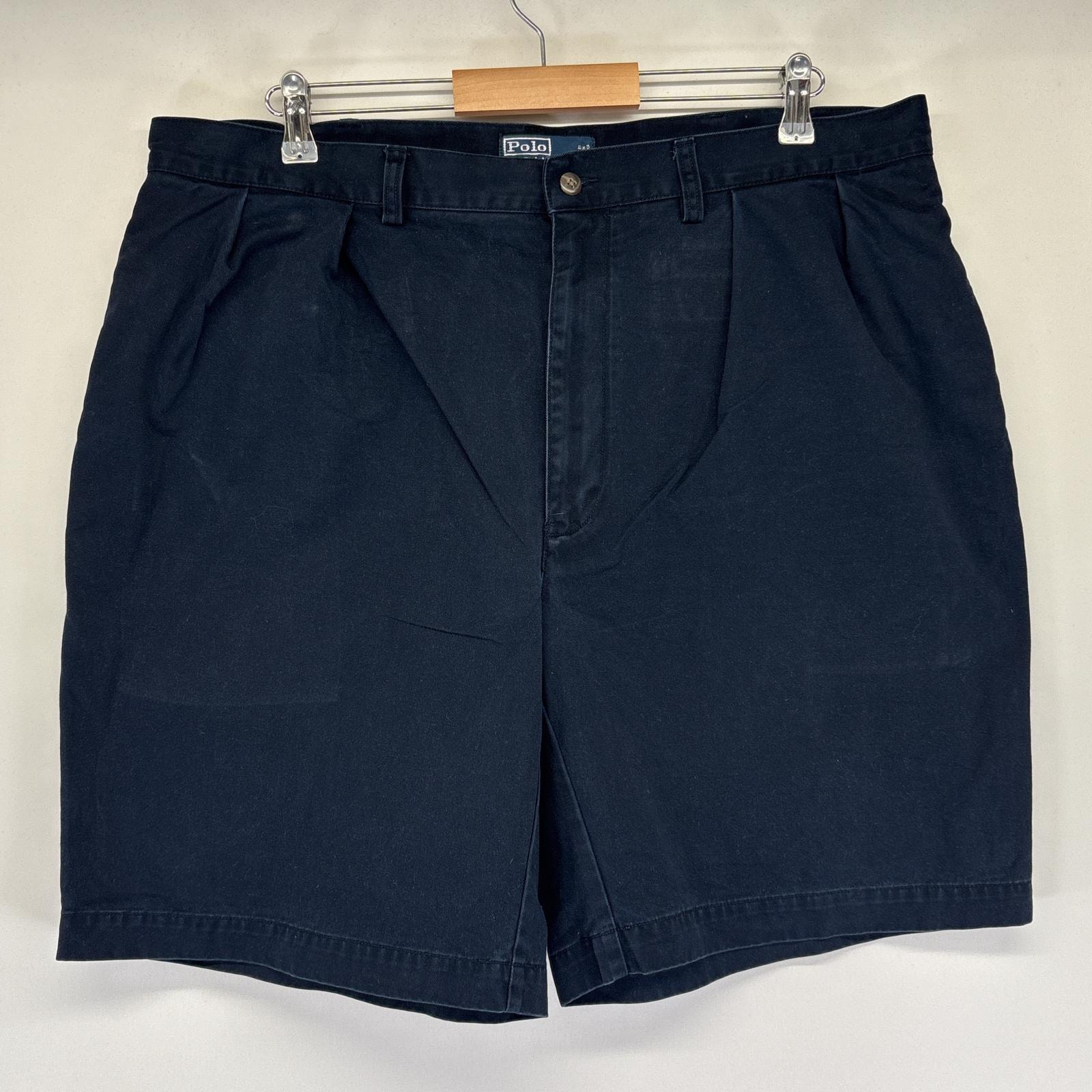 古着 ポロバイラルフローレン Polo by Ralph Lauren ショートパンツ ポロチノ ツータック TYLER SHORT w40  ネイビー メンズ