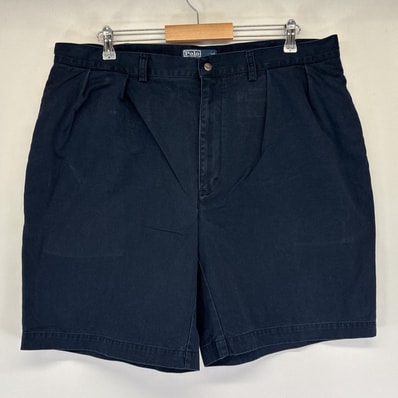 古着 ポロバイラルフローレン Polo by Ralph Lauren ショートパンツ ポロチノ ツータック TYLER SHORT w40 ネイビー メンズ