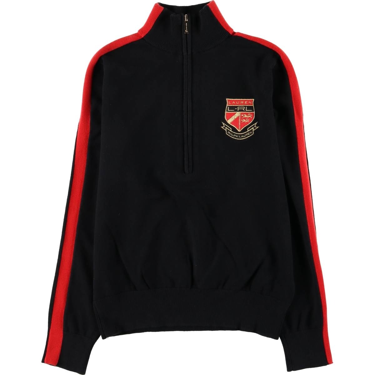 古着 ラルフローレン Ralph Lauren LAUREN ACTIVE コットンニットハーフジップセーター レディースL相当/eaa583170