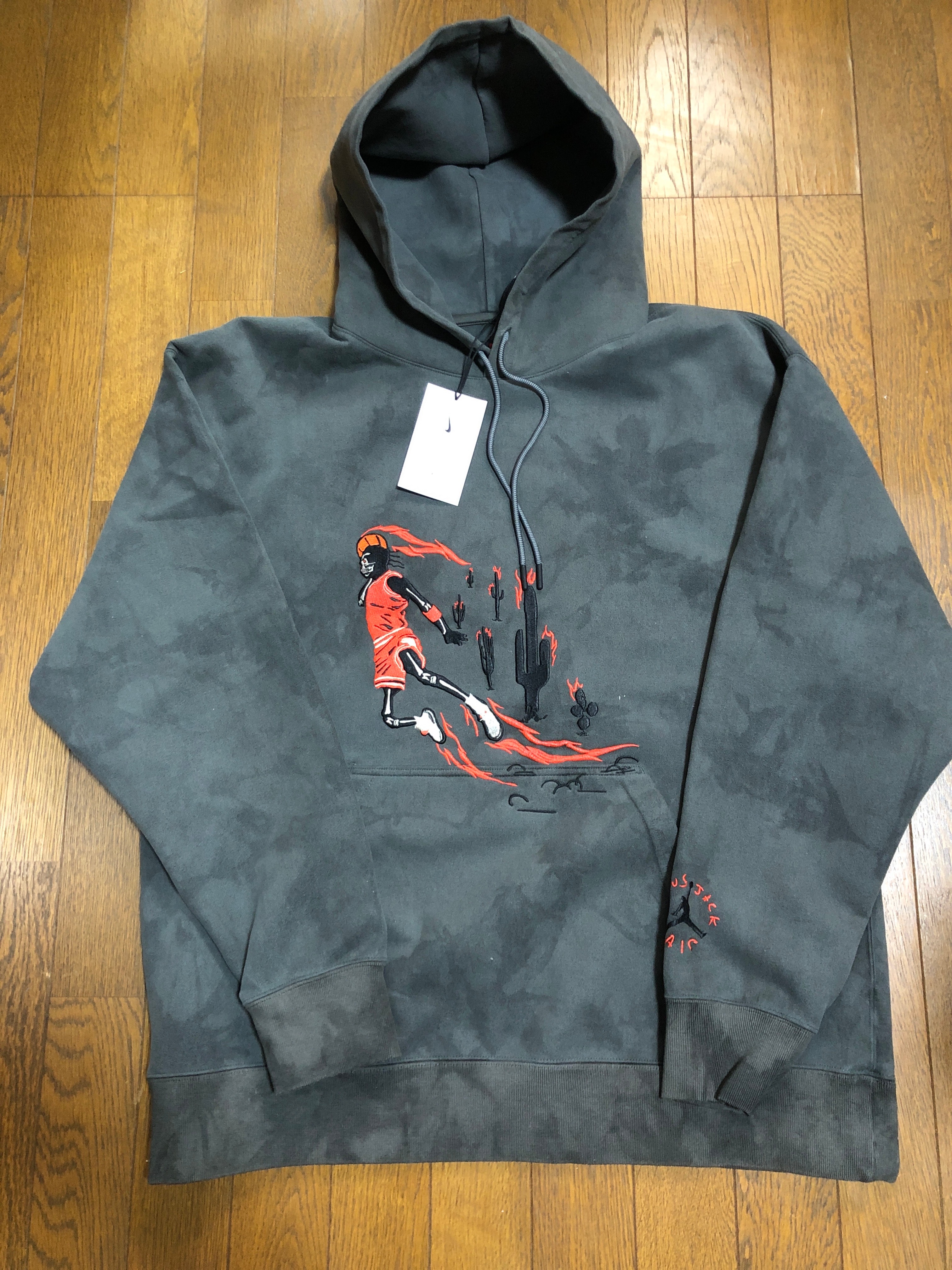 Air Jordan x Travis Washed Suede Hoodie "Grey"