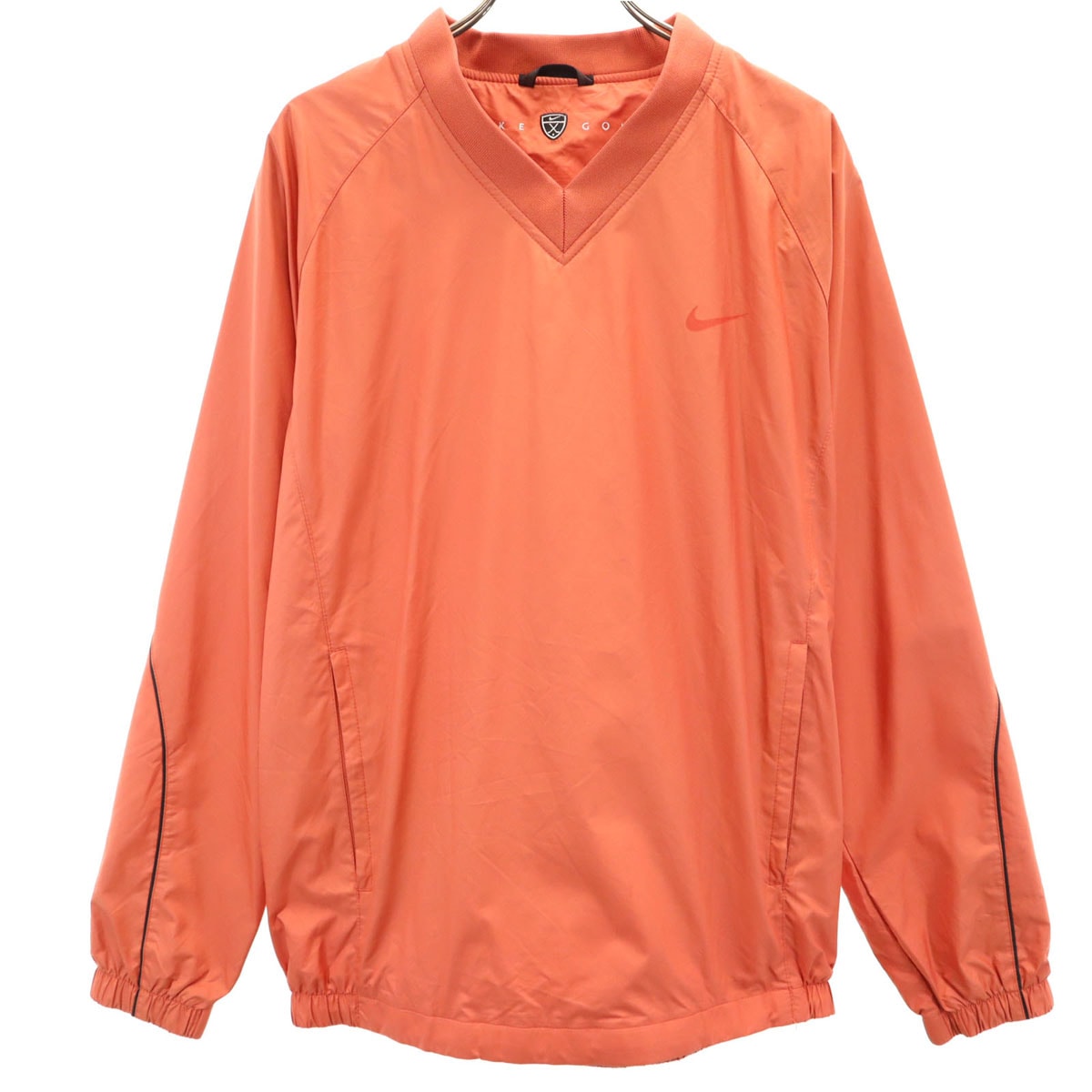 NIKE GOLF ナイキゴルフ ゴルフ Vネック ウインドブレーカー M オレンジ プルオーバー