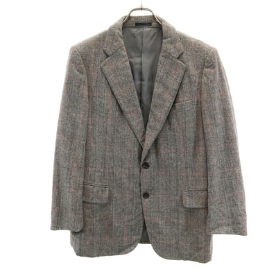 Burberrys バーバリーズ 90s オールド グレンチェック テーラードジャケット AB4 グレー ブレザー