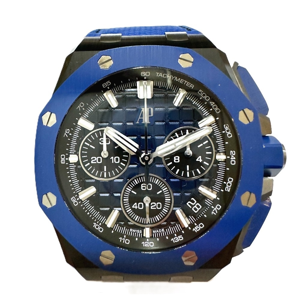 オーデマ・ピゲ AUDEMARS PIGUET ロイヤルオーク オフショア 26420CE.OO.A043VE.01 クロノグラフ 自動巻き 腕時計 セラミック スモークブルー/ブラック ブルー 未使用