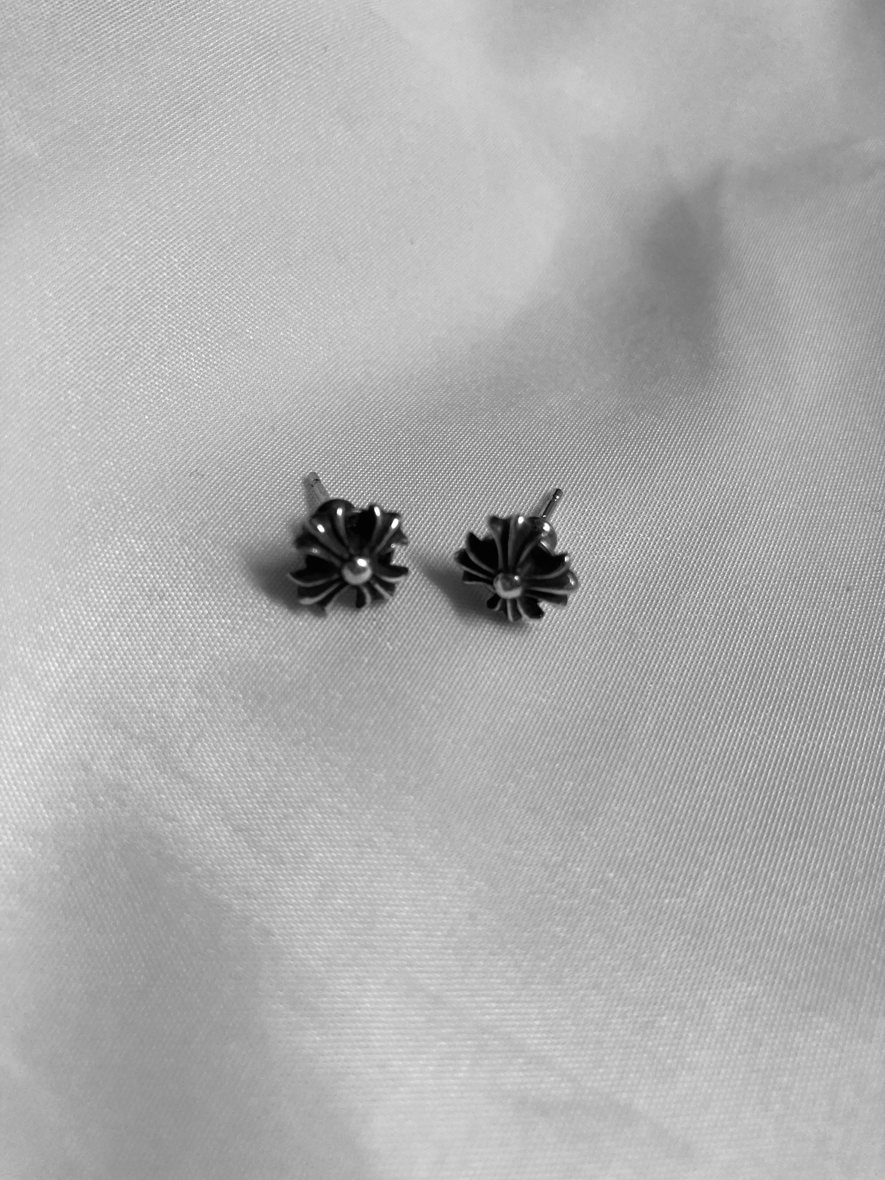 Chrome Hearts CH Plus Stud Earrings "Silver"